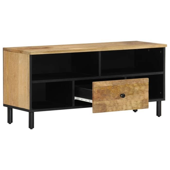 VidaXL Meuble TV, Armoire de Télévision avec Pieds, Meuble Télé avec Rangement Salon Salle de Séjour Intérieur, Bois Massif 356907