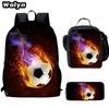Football School Bag High Definition Waterproof Printing Multi-Functional Load Reduction Ridge Backpack