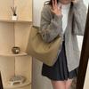 Chic Large Capacity Tote Bag With French Style In Black Khaki And Brown Colors For Trendy Women