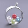 25/30mm Twist Locket Pendants For Jewelry Making Necklace Glass Floating Charm Lockets DIY Stainless Steel Pendant Accessories