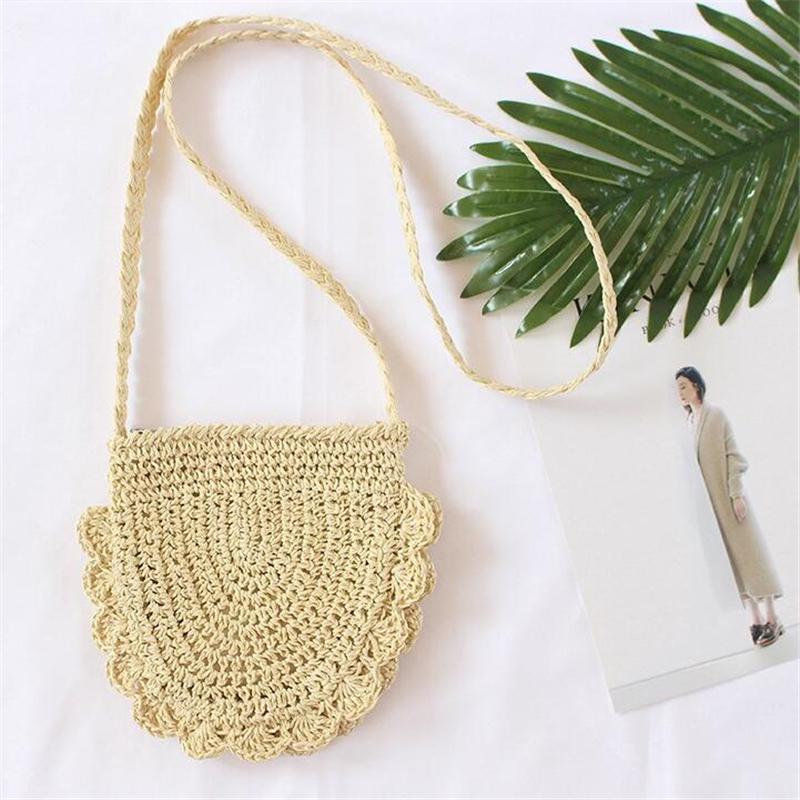 

Маленькие простые женские соломенные сумки, плетеная сумка на одно плечо, тканые летние сумки через плечо для девочек, модные сумки 16*6*19cm бежевый