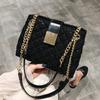 Standard diamond chain shoulder bag for women black lace bag PU leather ladies bags