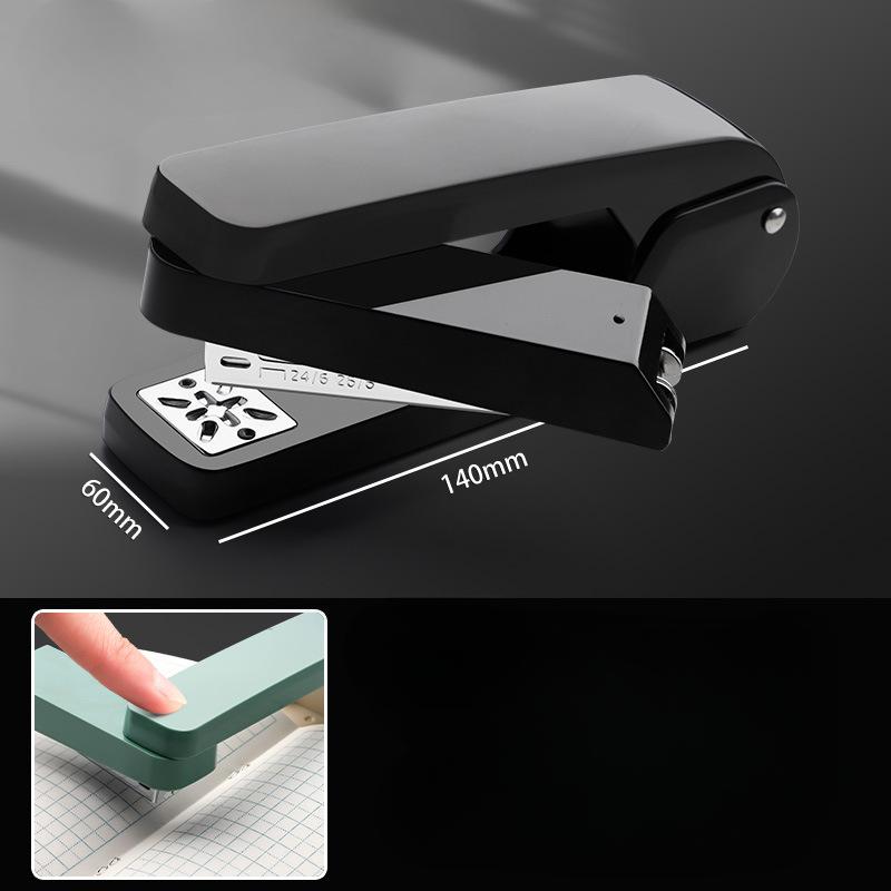 Multi-functional 360-degree Rotating Labor-saving Stapler - White Business Office Supplies - Can Bind 25 Sheets of Paper At A Time