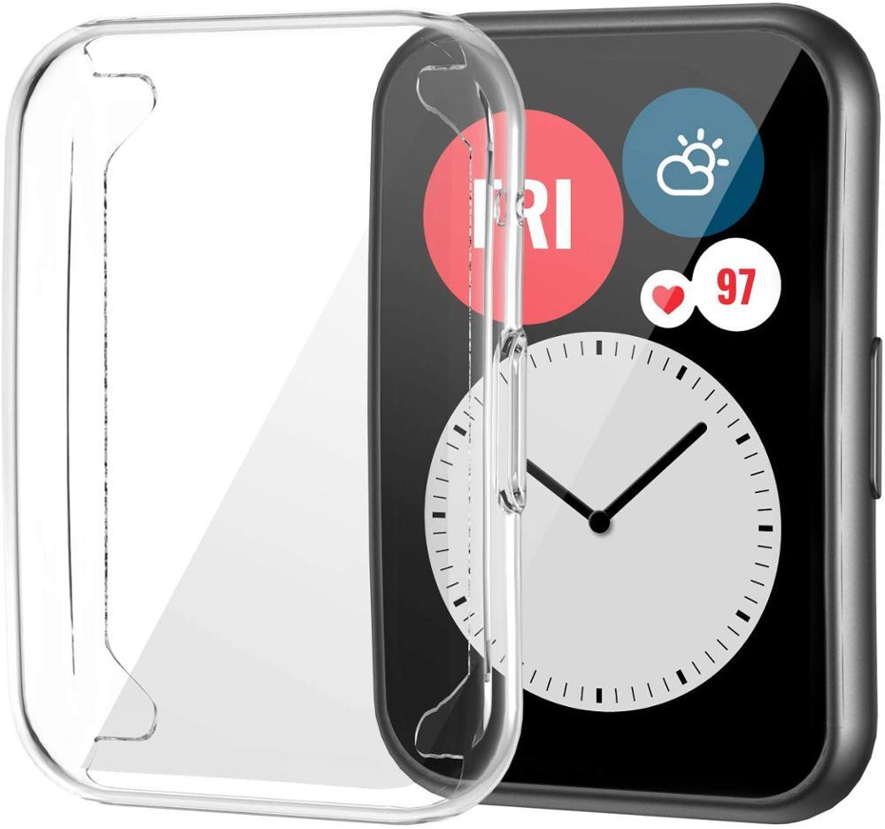 Plated Cover For Huawei Watch fit Case Smartwatch Accessories TPU Bumper All-Around Screen Protector Huawei Watch fit 2 new Case