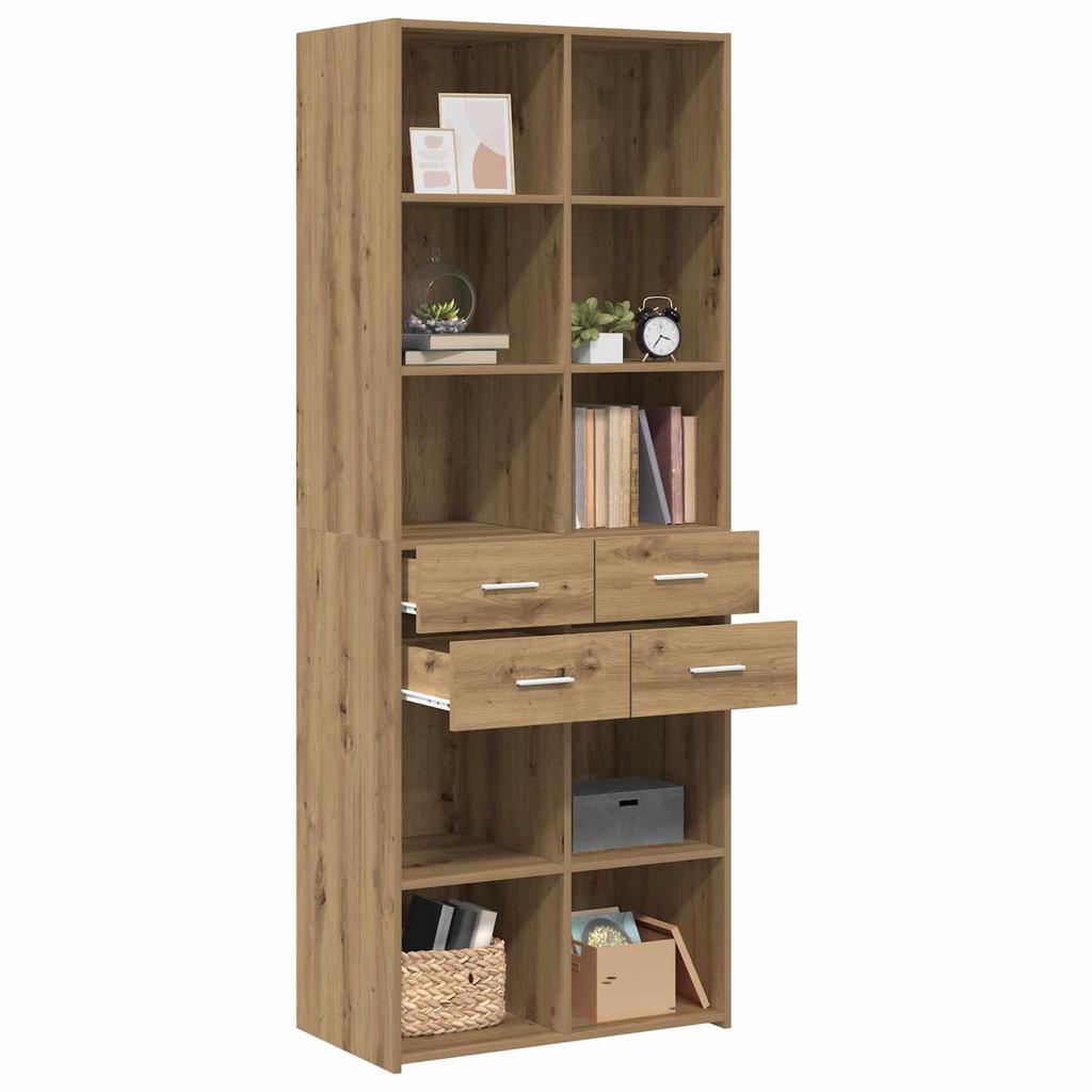 Bookshelf Artisan Oak 30 X 42.4 X 185.2 Cm