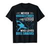 The Old-Man Who Loves Bull Sharks Bask Funny Shark T-Shirt
