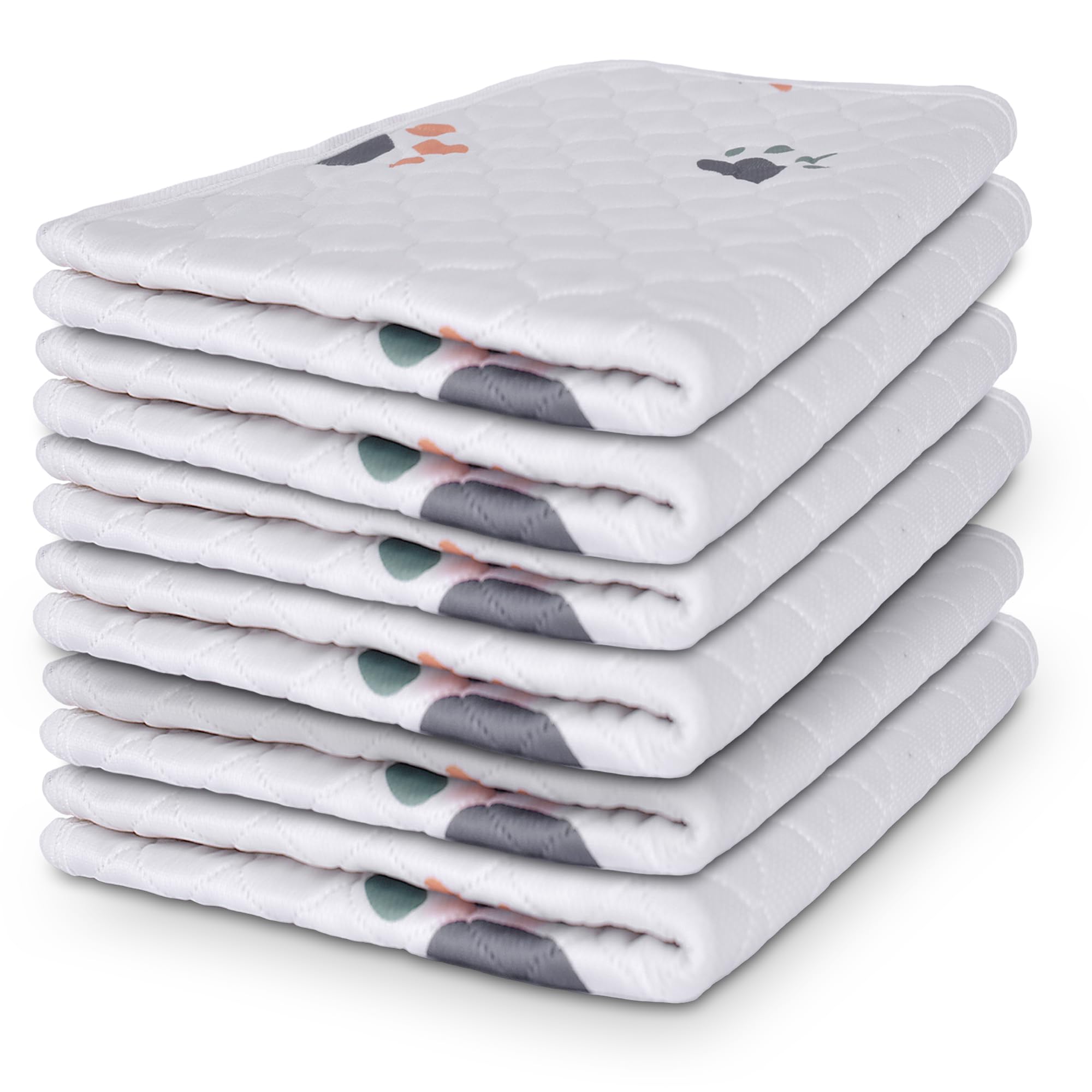 

sunframe 6-pack Washable Pet Pads for Dogs and Cats, Non-Slip, Waterproof, Highly Absorbent, 60x45cm, White