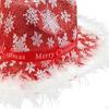 Cowboy Hat Snowflake Pattern Wide Brim Cowgirl for Christmas Halloween Party Fancy Dress Women