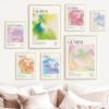 Painting Astrology Gradient Aura Zodiac Poster Horoscope Pictures for Living Room Decoration Constellation Wall Art Canvas