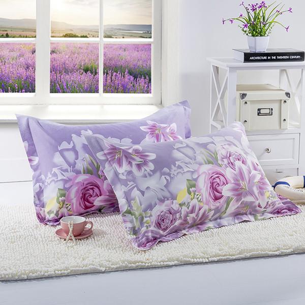 2 Piece Simple Style Pillow Case Cover Plain Dyed   Pillowcase Polyester Pillow Cases For Kids Adults 48cm*74cm48