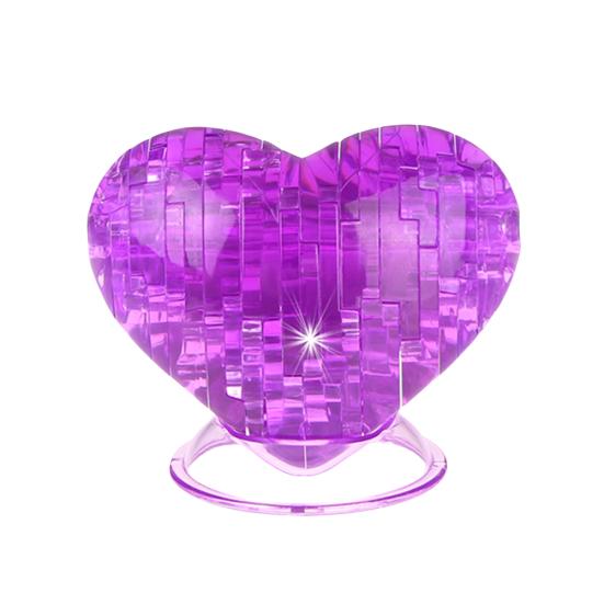 3D Crystal Love Heart Puzzle Jigsaw Model Blocks Gadget Children DIY IQ Toy