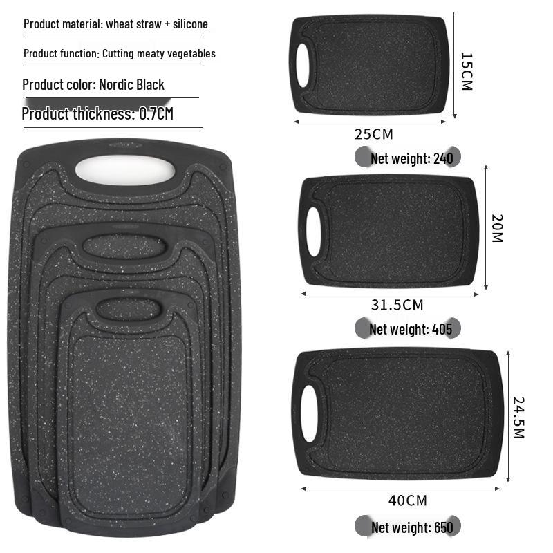 

White Dot Plastic Cutting Board Set - Three-Piece Kitchen Chopping Boards Irregular Shape