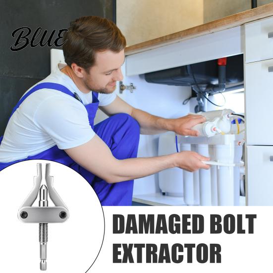 Damaged Bolt Extractor Broken Pipe Tool for 1/2" 3/4" 1" Pipe Screw Thread Valve Disassembly Remover with Universal Hexagonal Handle Effortless