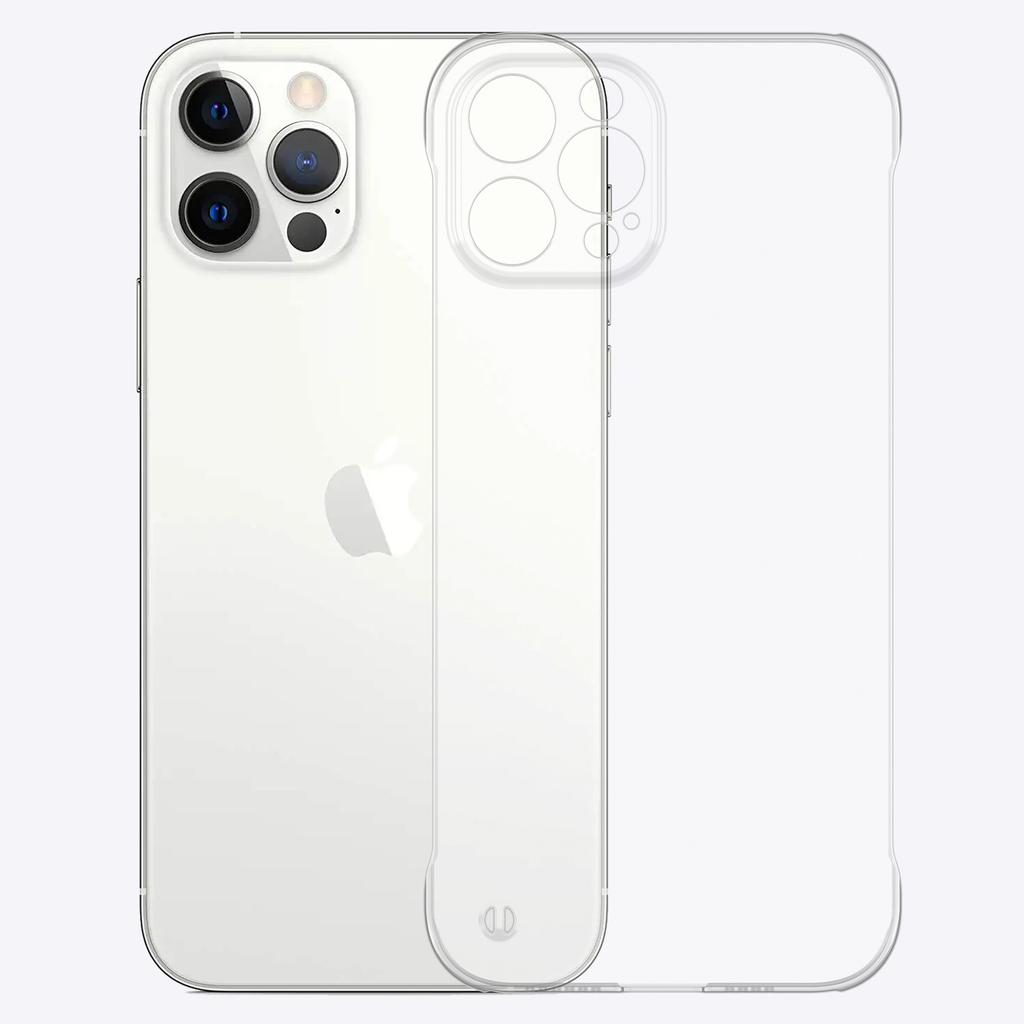 Applicable to Apple iPhone16 borderless PC transparent mobile phone case 14 protective case 12mini fine hole 15Promax