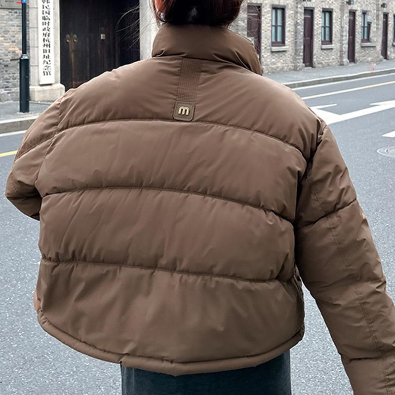 Fashion Winter Woman Short Parkas Stand Collar Loose Women's Coat Thick Warm Jackets