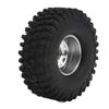 4Pcs 1/10 Scale RC Car Wheels Tires Iron Wheel Hub 1.9 Inch Rubber Tires for 1/10 Remote Control Car Upgrade Accessories Silver