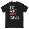 T-shirt Gamer Usé MANGER DORMIR JOUER Répéter T-shirt Audacieux Vie de Joueur Cadeau T-shirt Graphique Manches Courtes Unisexe Femmes Toutes Saisons