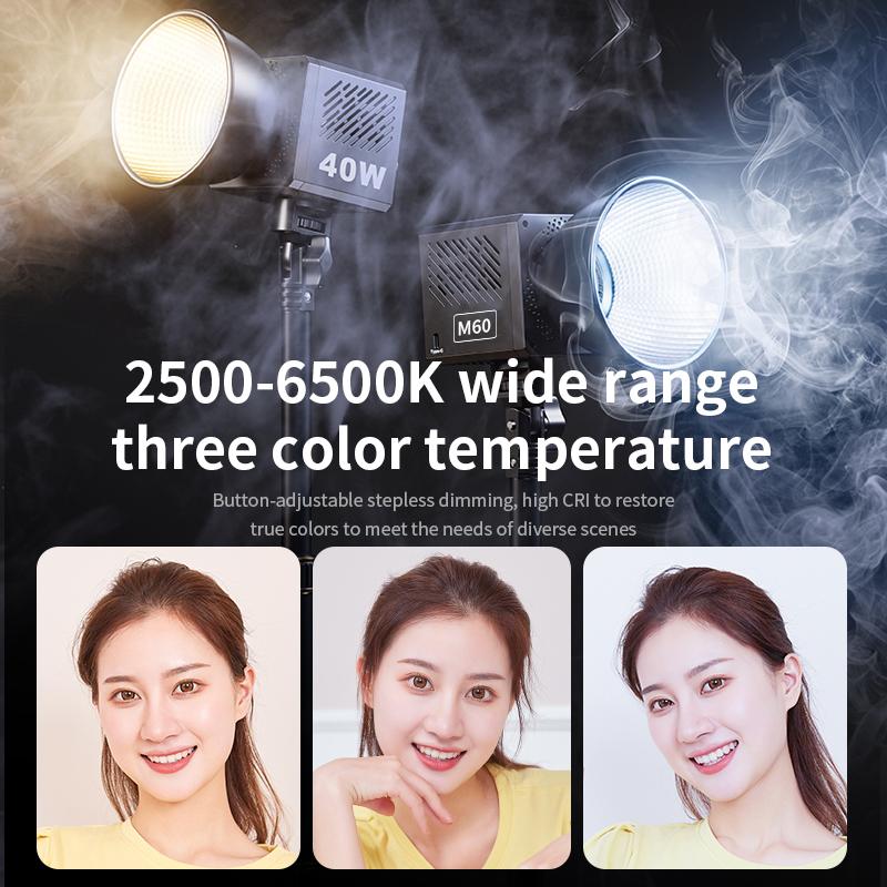 LED Video Light Built-in 3400mAh Battery and PD Fast Charging Portable Handheld Bi-Color 2500K-6500K Continuous Output Lighting