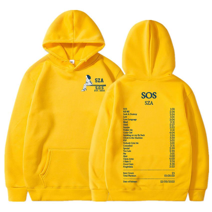 SZA Good Days Graphic Hoodie SOS New Music Album Vintage Sweatshirts Oversized Unisex's Hip Hop Harajuku Pullover Streetwear Unisex