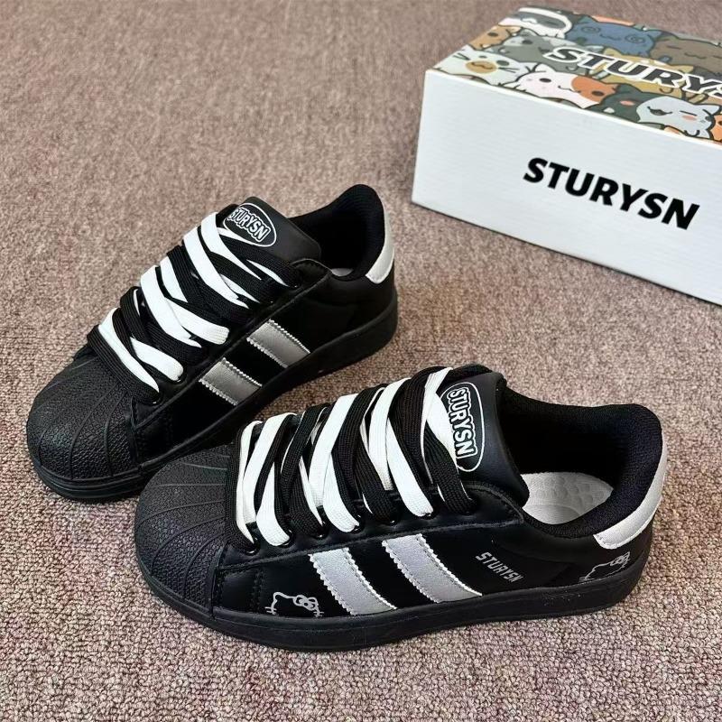 

Осень новый студенческий тренд повседневная спортивная обувь классическая пара шнурков черные кеды женские 40