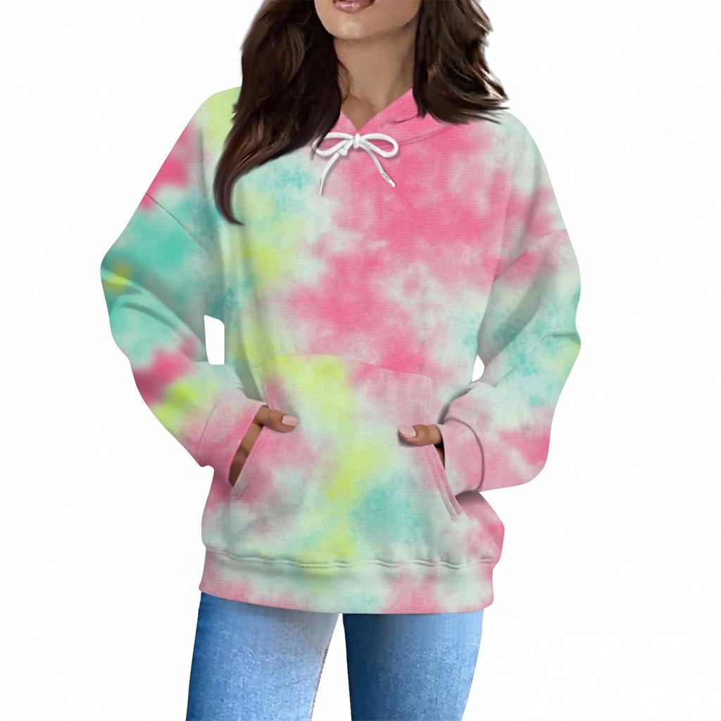 Damenmode Täglicher Lässiger Hoodie Langarm Bedrucktes Oberteil