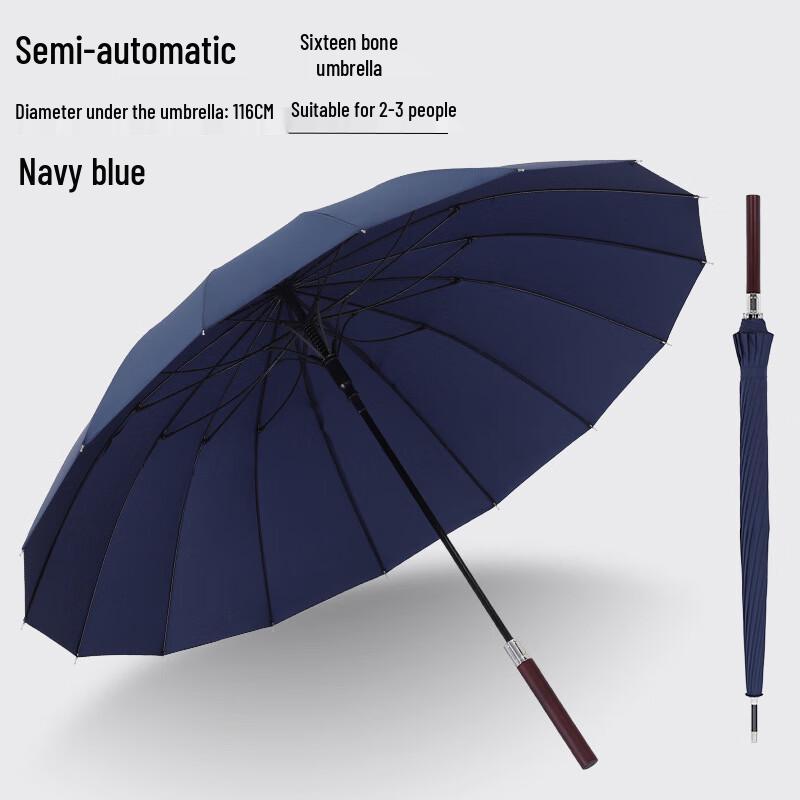 Baodini Reinforced Semi-Automatic Windproof Umbrella