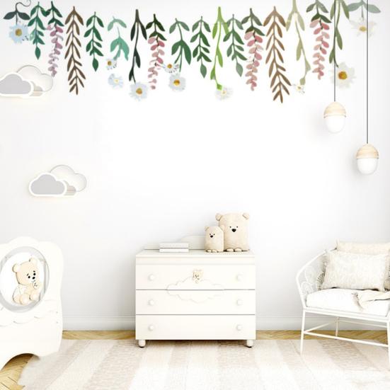 Flower Banner Boho Paper Floral Leaf Banner Double Sided Colorful Wildflower Garland for Birthday Baby Shower Wedding Backdrop Decor