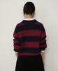 MUSINSA STANDARD WOMAN Women'S Bold Stripe Collared Knit [Burgundy]