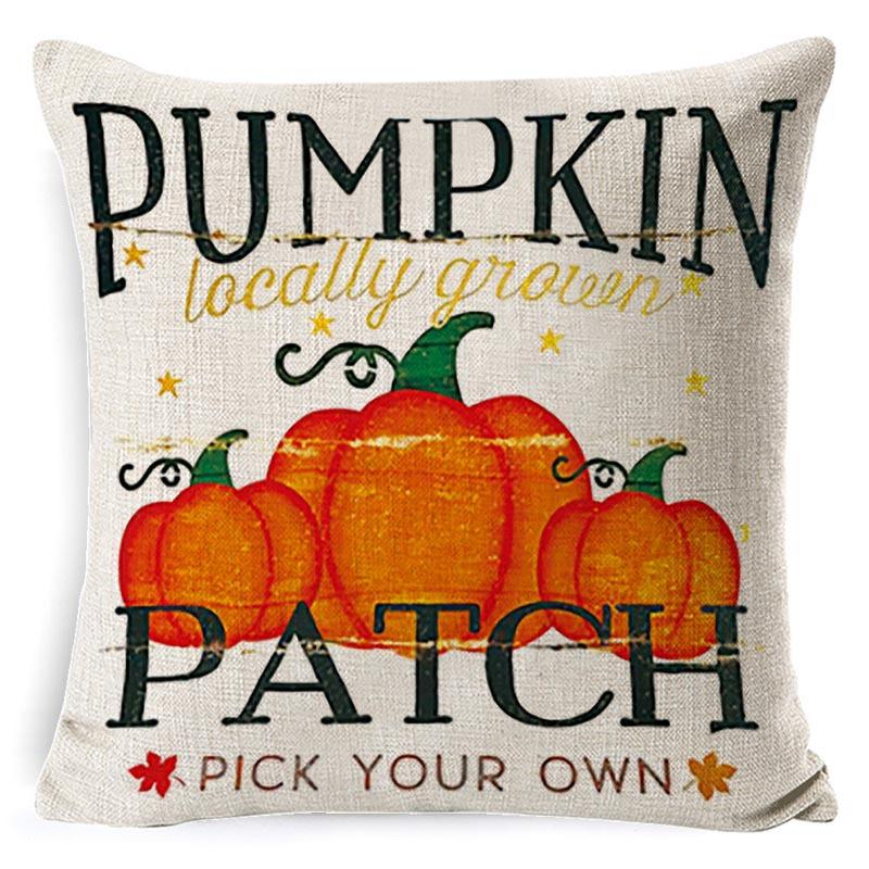 New Halloween Pumpkin Lumbar Pillow Printed Pillow Linen Pillow Cover Cushion Cover Decoration