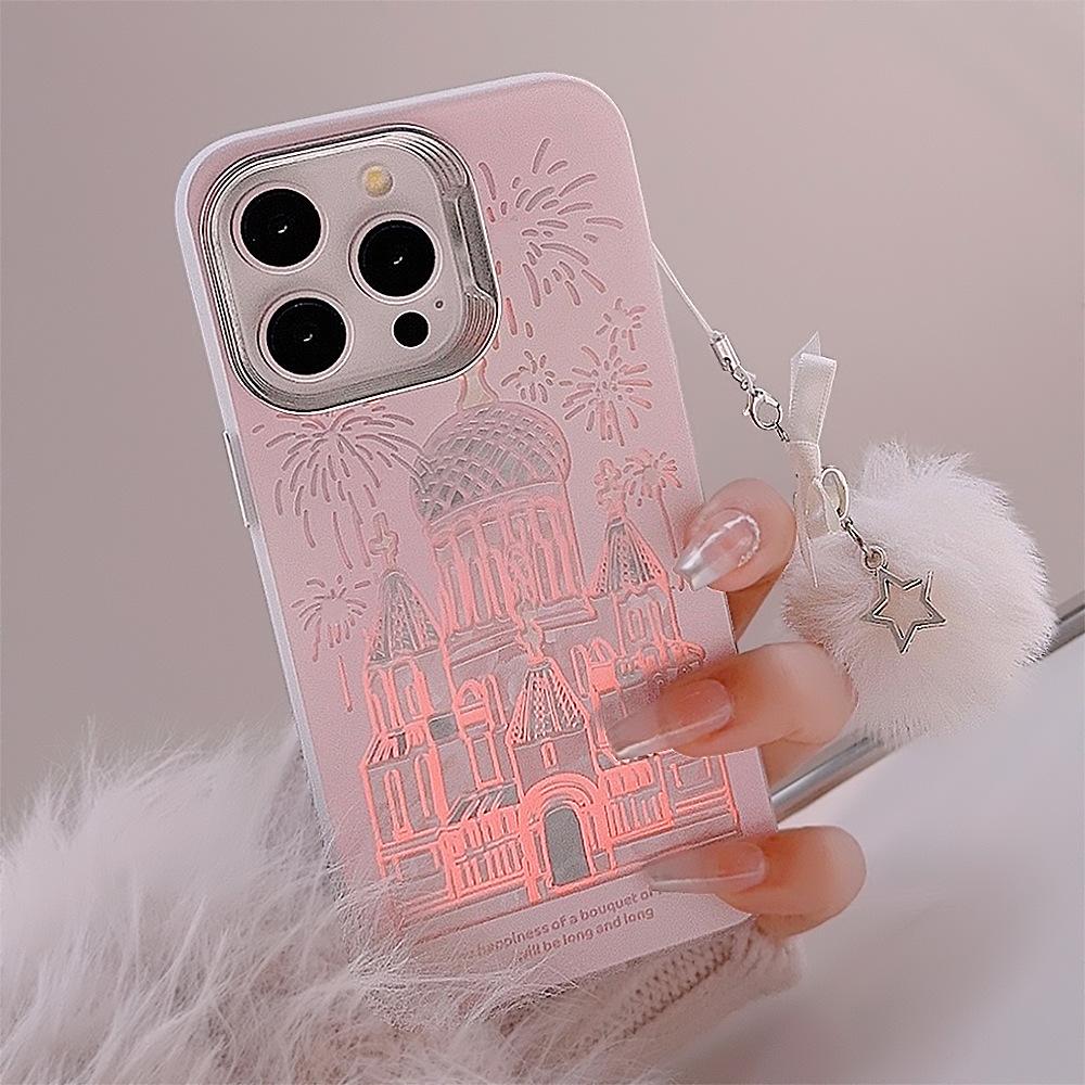Dream Castle Fireworks Iphone15 for 14Promax Mobile Phone Case 16 Apple 13 Laser 11 Huawei Hard 14