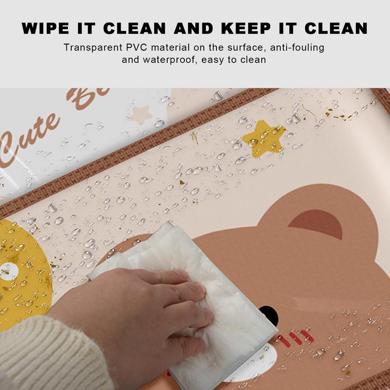 Organizator de scaune de mașină Protector de husă pentru scaunul din spate cu desene animate pentru copii Covoraș anti lovitură impermeabil pentru organizarea tampon de protecție anti-murdărie