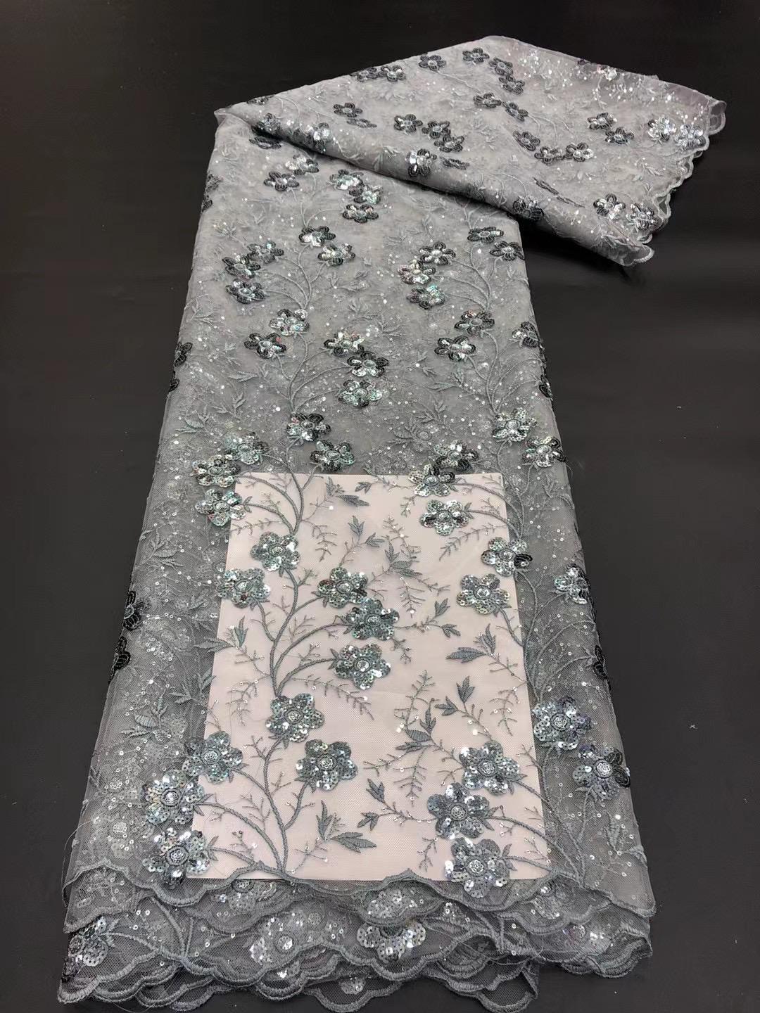Top Quality Craft Embroidery Mesh Cloth Sequin Embroidery Can Be Customized