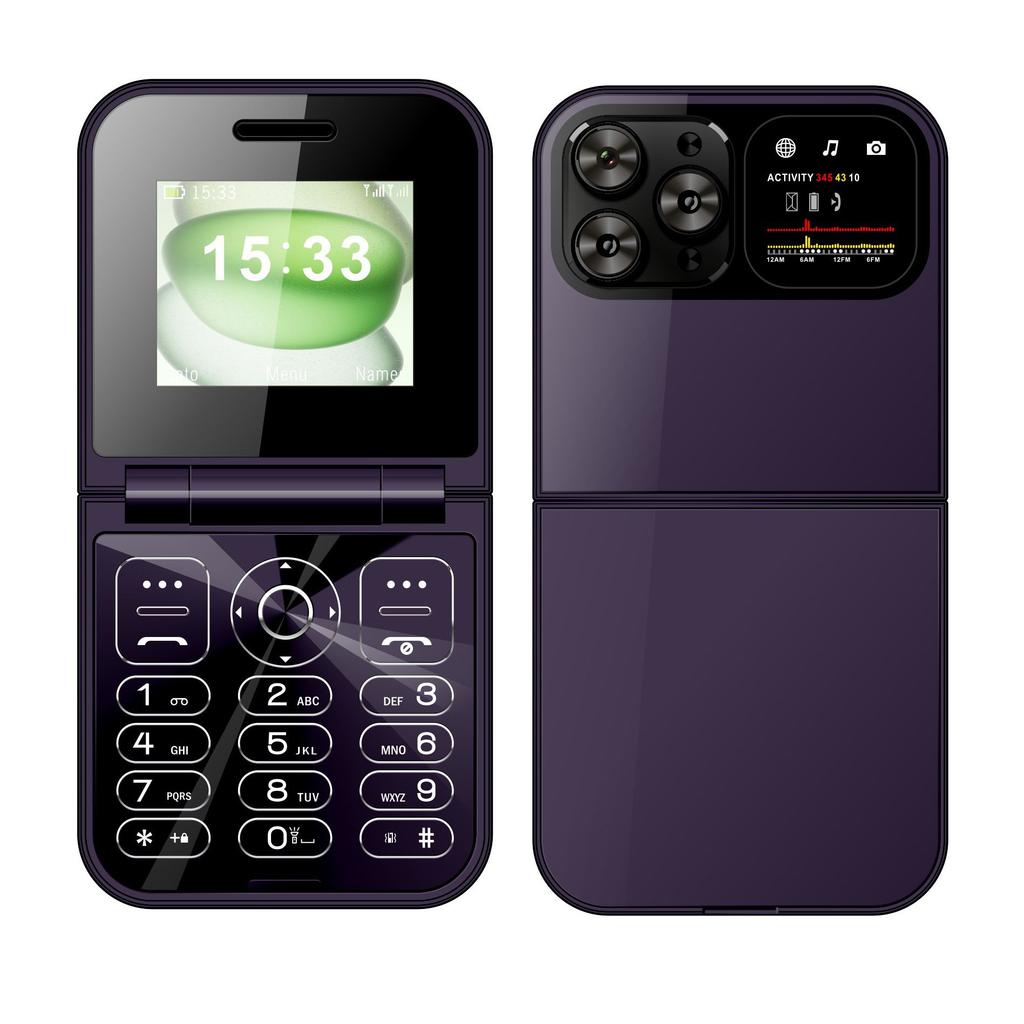 Flip Phone Pocket Phone Mini Compact Function Machine Simple and Durable