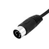SinLoon MIDI DIN To MIDI 1ft DIN Male To Male Audio MIDI Extension Cable for MIDI Keyboards Electric MIDI Black 7DIN Cable, 7-Pin 10-Pin Cable,