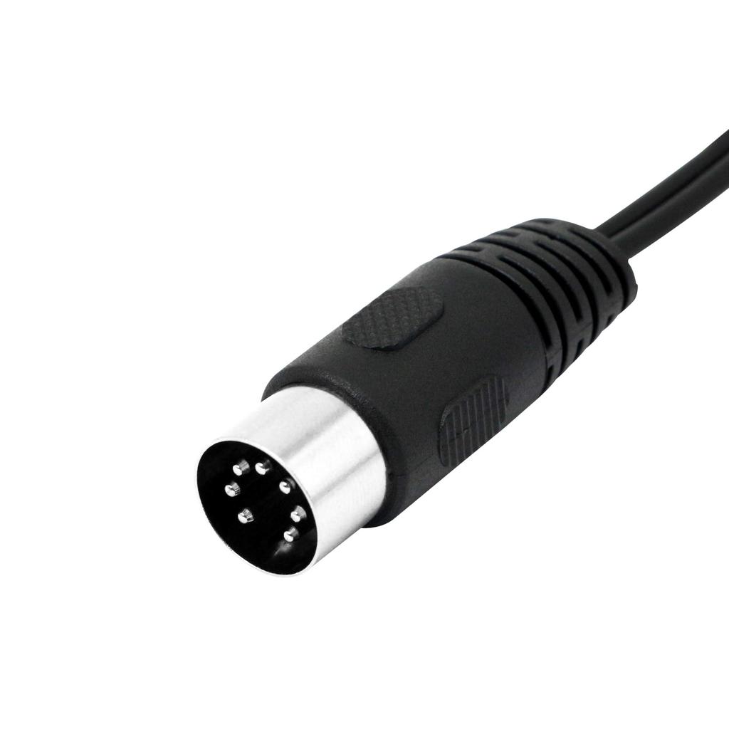 SinLoon MIDI DIN To MIDI 1ft DIN Male To Male Audio MIDI Extension Cable for MIDI Keyboards Electric MIDI Black 7DIN Cable, 7-Pin 10-Pin Cable,