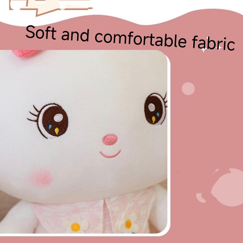 Peluche Lapin Mignon Animal en Peluche Lapin Doux Poupée Lapin Kawaii Oreiller de Sommeil Cadeau d'Anniversaire pour Enfants Filles Lapin Doux et Câlin pour Vous