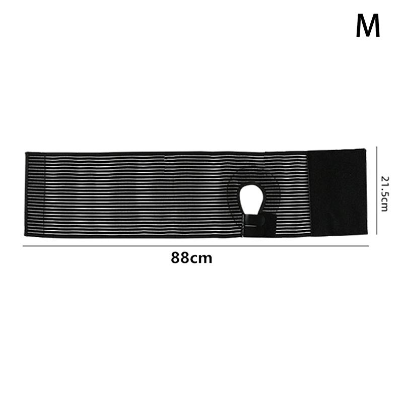 1Pc Unisex Ostomy Hernia Support Belt Black Stoma Support Wraps Abdominal Binder Brace for Men And Women