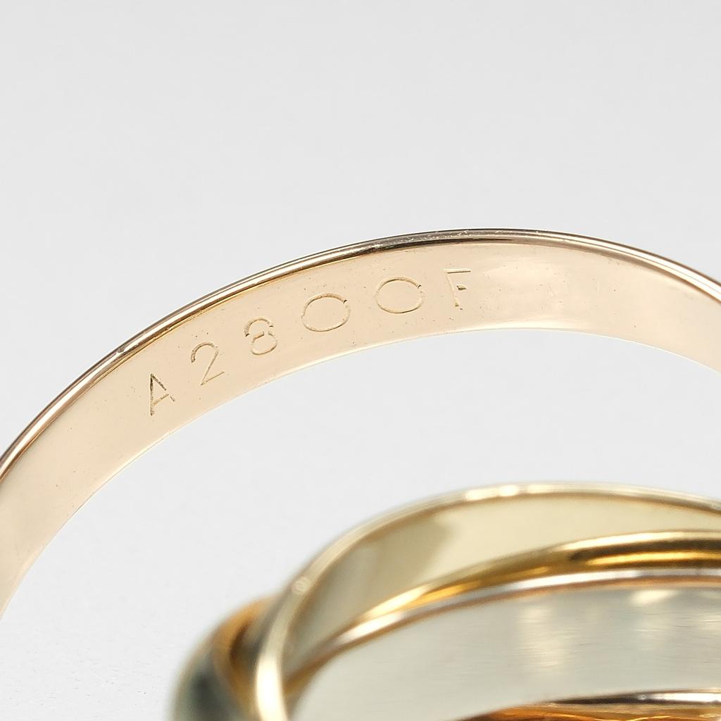 CARTIER Trinity 5 stations Ring K18 Gold (YGxPGxWG) #4.9(US Size) 8.31g Women Used