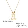 Cazador Cute Animal Cat Pendant Necklace for Women Lovely Paw Choker Neck Chain Stainless Steel Jewelry Birthday Gift 2026