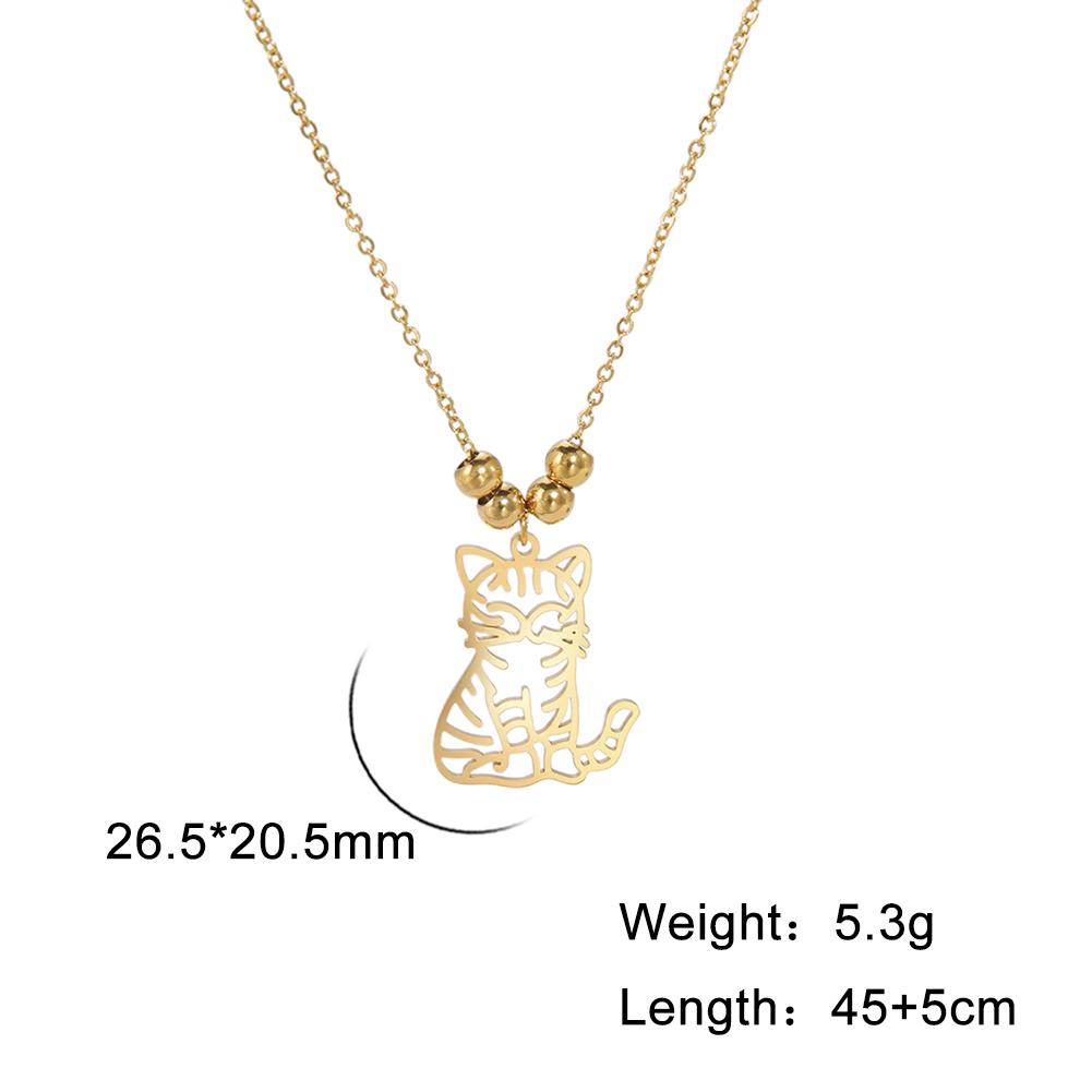 Cazador Cute Animal Cat Pendant Necklace for Women Lovely Paw Choker Neck Chain Stainless Steel Jewelry Birthday Gift 2026