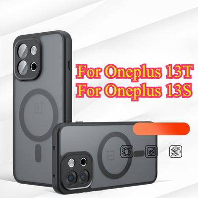 Pentru Oneplus 13T 13S Husă Magnetică Magsafe Acrilică Mată Pentru Oneplus 13R 12R ACE 5 Pro Husă Transparentă Antishoc Bumper Dur