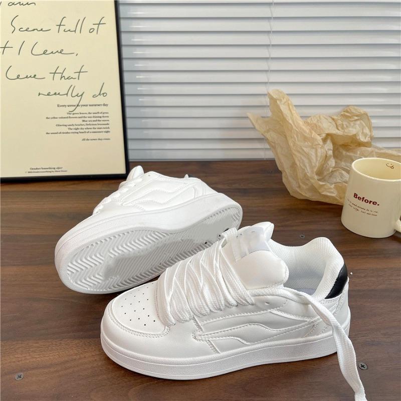 

Весенне-летние новые белые туфли на высокой платформе, женские модные туфли-хлебцы, универсальные спортивные и повседневные кеды. 40 белый