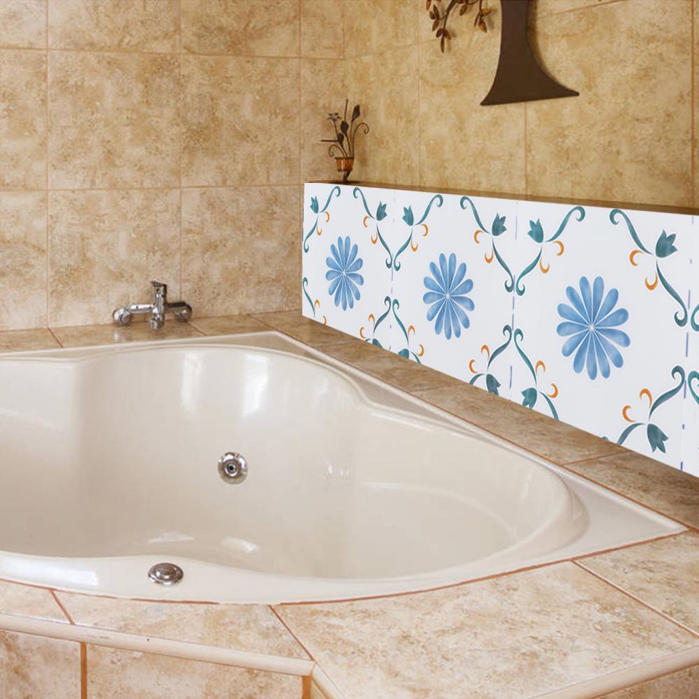 10Pcs Non‑Slip Waterproof Decorative Wallpaper Wall Floor Sticker Home Decoration 20x20cm