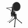 USB Microphone 360 Degree Rotation RGB Indicator Gaming Microphone with Windscreen and Tripod Stand for PS5 PC