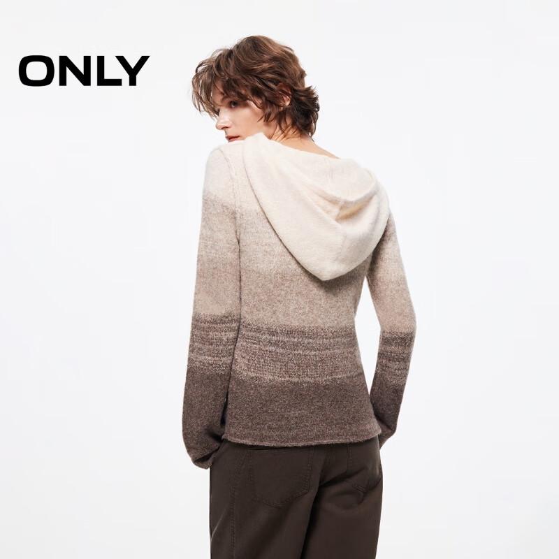 ONLY Women's Hooded Gradient Flare Sleeve Knit Sweater