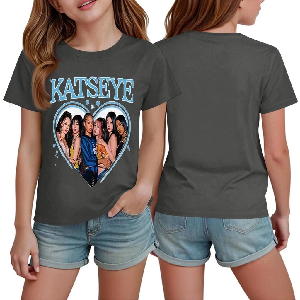 Korean Girl Group Kids Fashion Short Sleeve T-Shirt for Boys and Girls