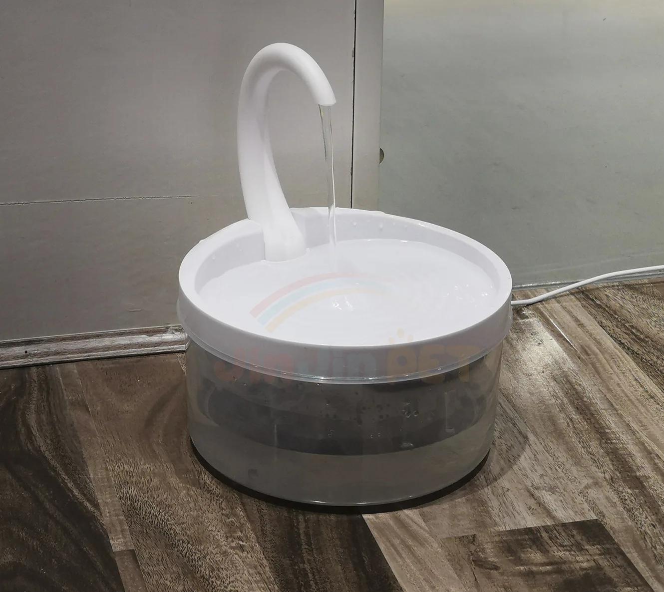 

2л фонтан для воды для кошек, светодиодный синий свет, автоматический диспенсер для воды с питанием от USB, кормушка для кошек, фильтр для питья для кошек, питьевой фонтанчик