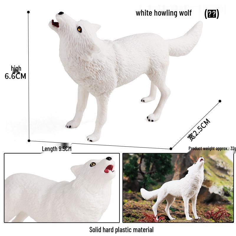 Wild Safari Animal Figurines: Giraffe, Elephant, Rhinoceros, Brown Bear, Tiger, Lion, Leopard, Hippopotamus - Solid Cognitive Toys