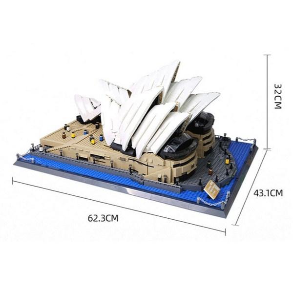 Wahrzeichen-Gebäude des Opernhauses von Sydney LEGO LEGO Block 8210, gemischte Farbe
