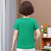 Mature Women's Cotton Short-Sleeve T-Shirt - Stylish, Versatile, and Casual Round Neck Summer Tee